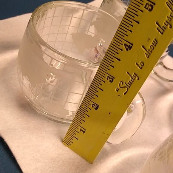 Vintage Nestle Glass World Map Mugs Set (4) - Picture 7 of 7